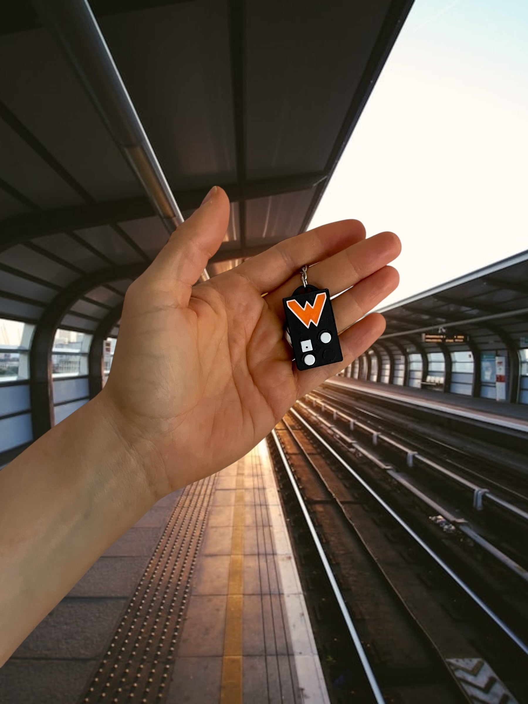 Schlüsselanhänger Bahnsignal, Zwergsignal Ra 11a mit Ra 12 (DV 301)